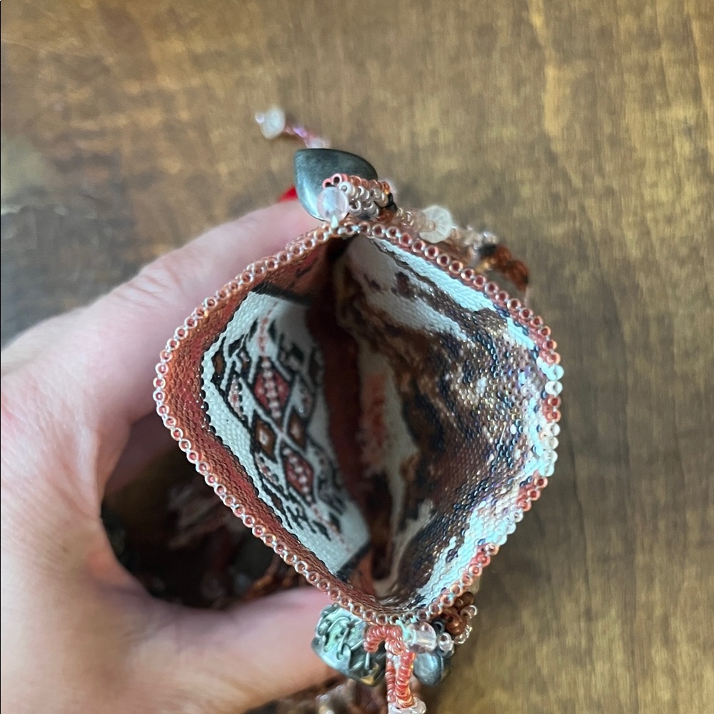 Vintage Beaded Fringe Tiny Purse - Picture 7 of 8
